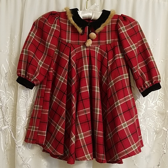 bonnie jean red plaid dress